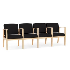 Mason Street Wood 4 Seat Sofa with Center Arms in Standard Upholstery