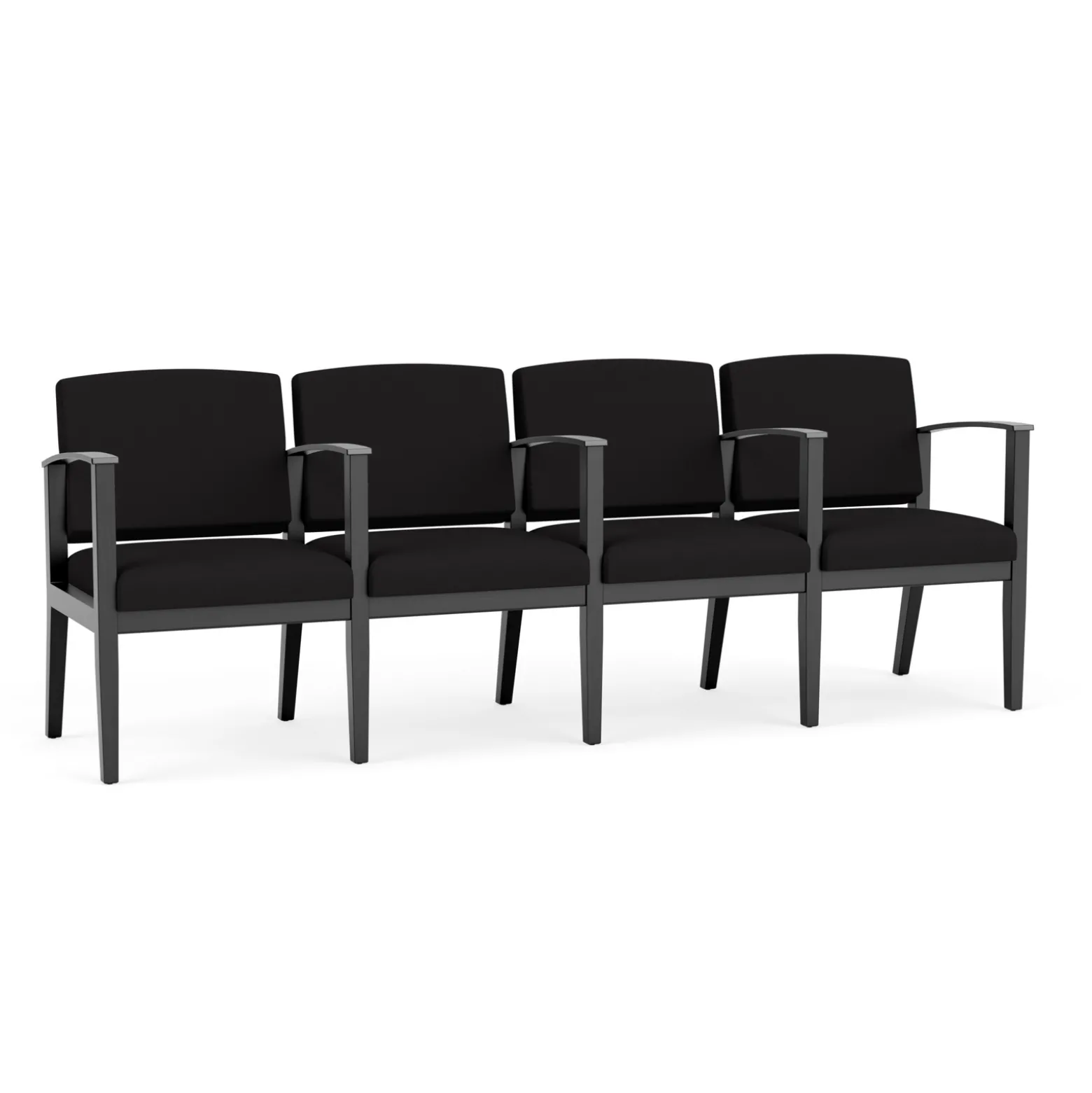 Mason Street Wood 4 Seat Sofa with Center Arms in Standard Upholstery