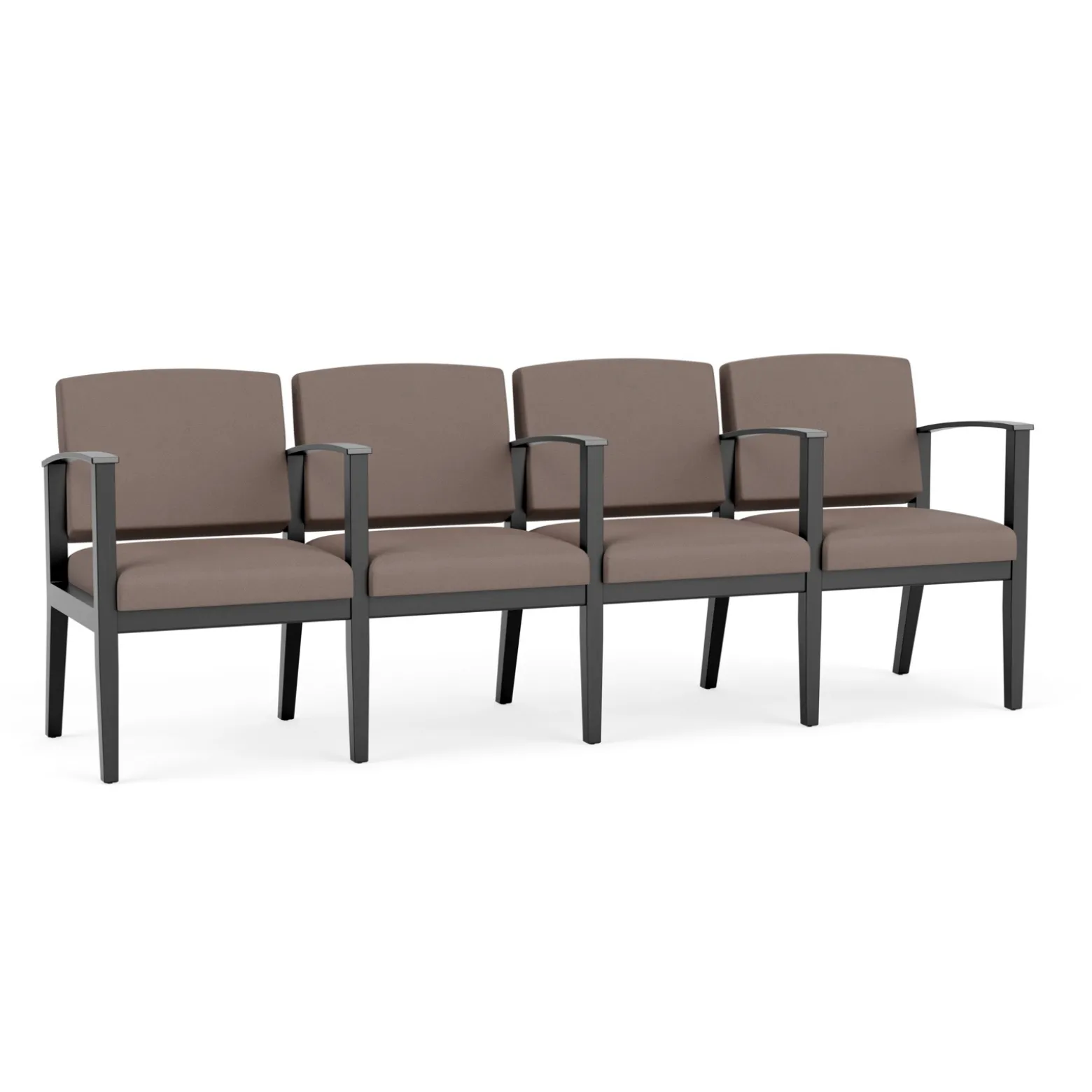 Mason Street Wood 4 Seat Sofa with Center Arms in Standard Upholstery
