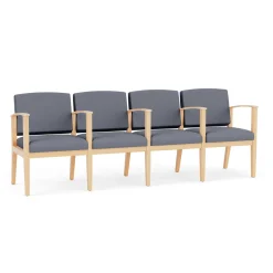 Mason Street Wood 4 Seat Sofa with Center Arms in Standard Upholstery