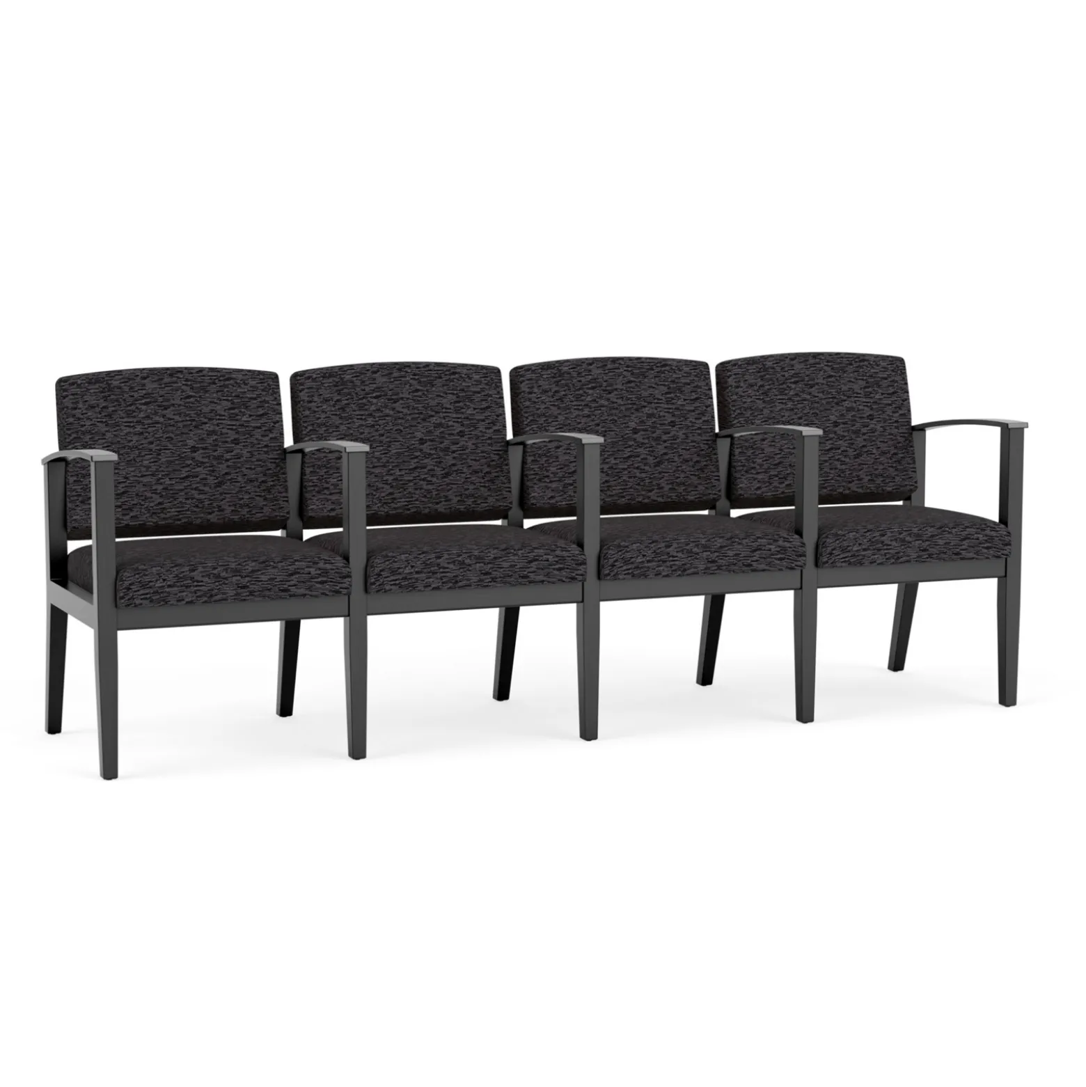 Mason Street Wood 4 Seat Sofa with Center Arms in Standard Upholstery