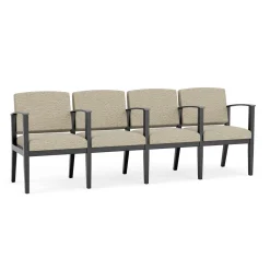 Mason Street Wood 4 Seat Sofa with Center Arms in Standard Upholstery