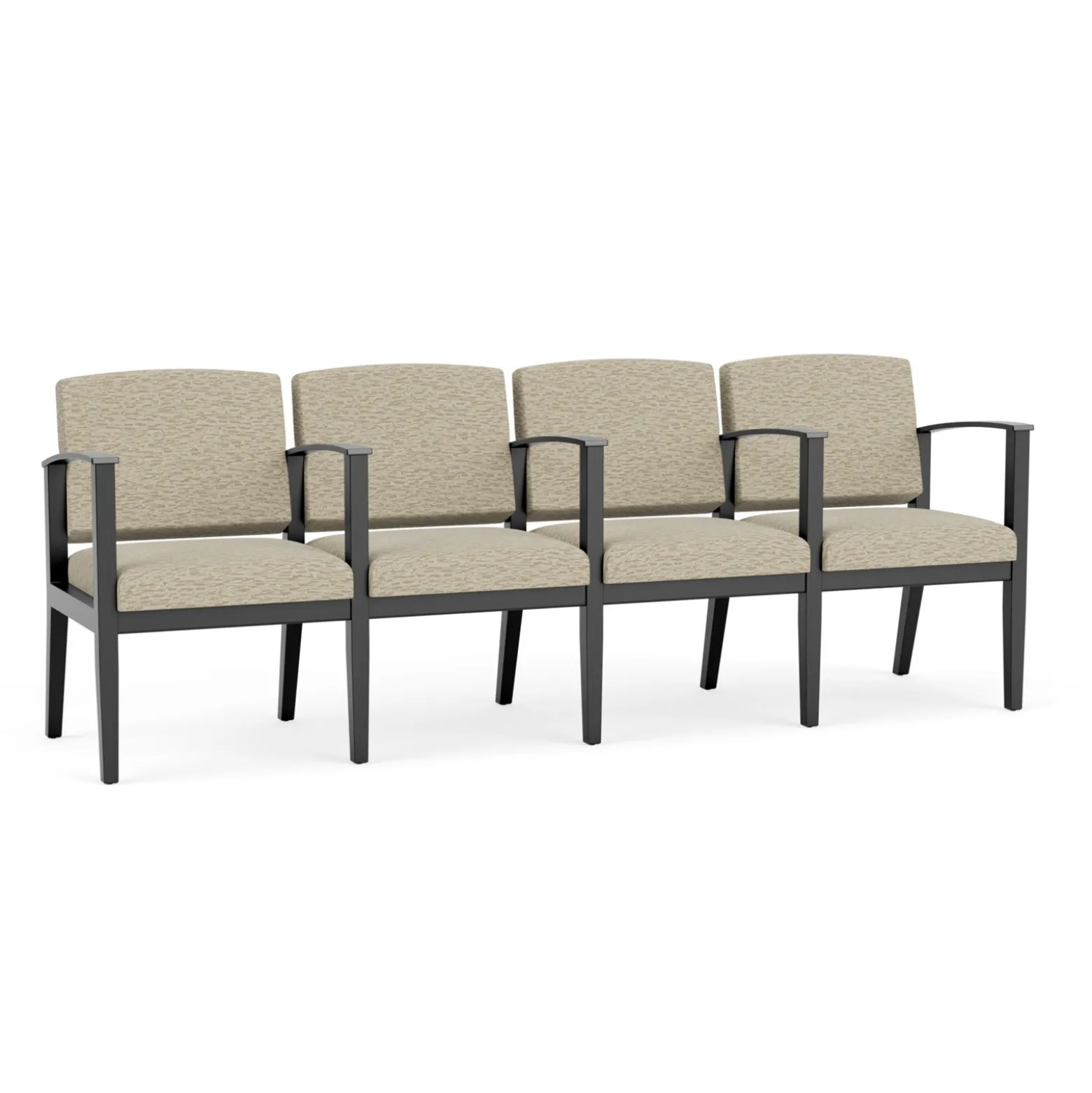 Mason Street Wood 4 Seat Sofa with Center Arms in Standard Upholstery