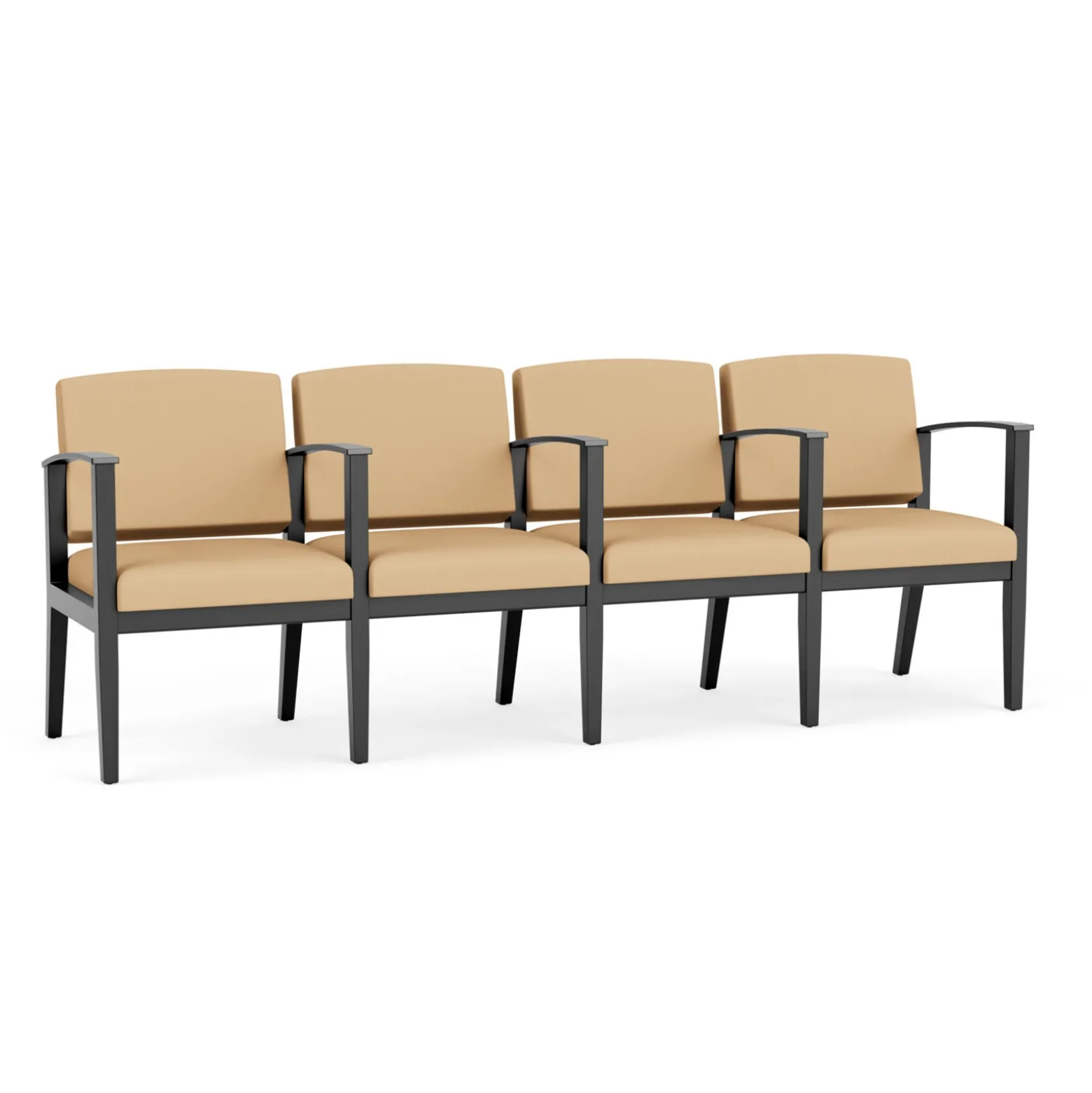 Mason Street Wood 4 Seat Sofa with Center Arms in Standard Upholstery