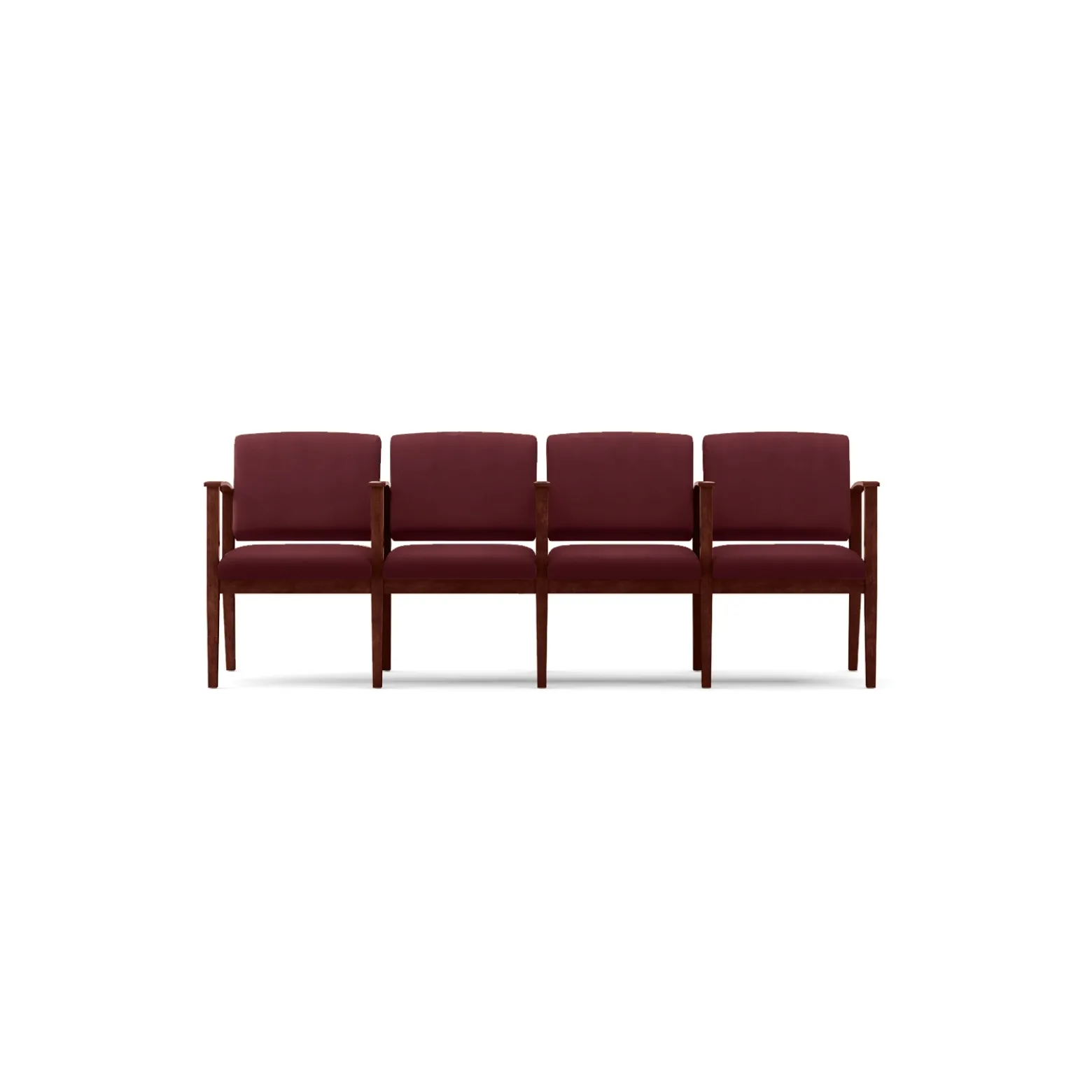 Mason Street Wood 4 Seat Sofa with Center Arms in Standard Upholstery