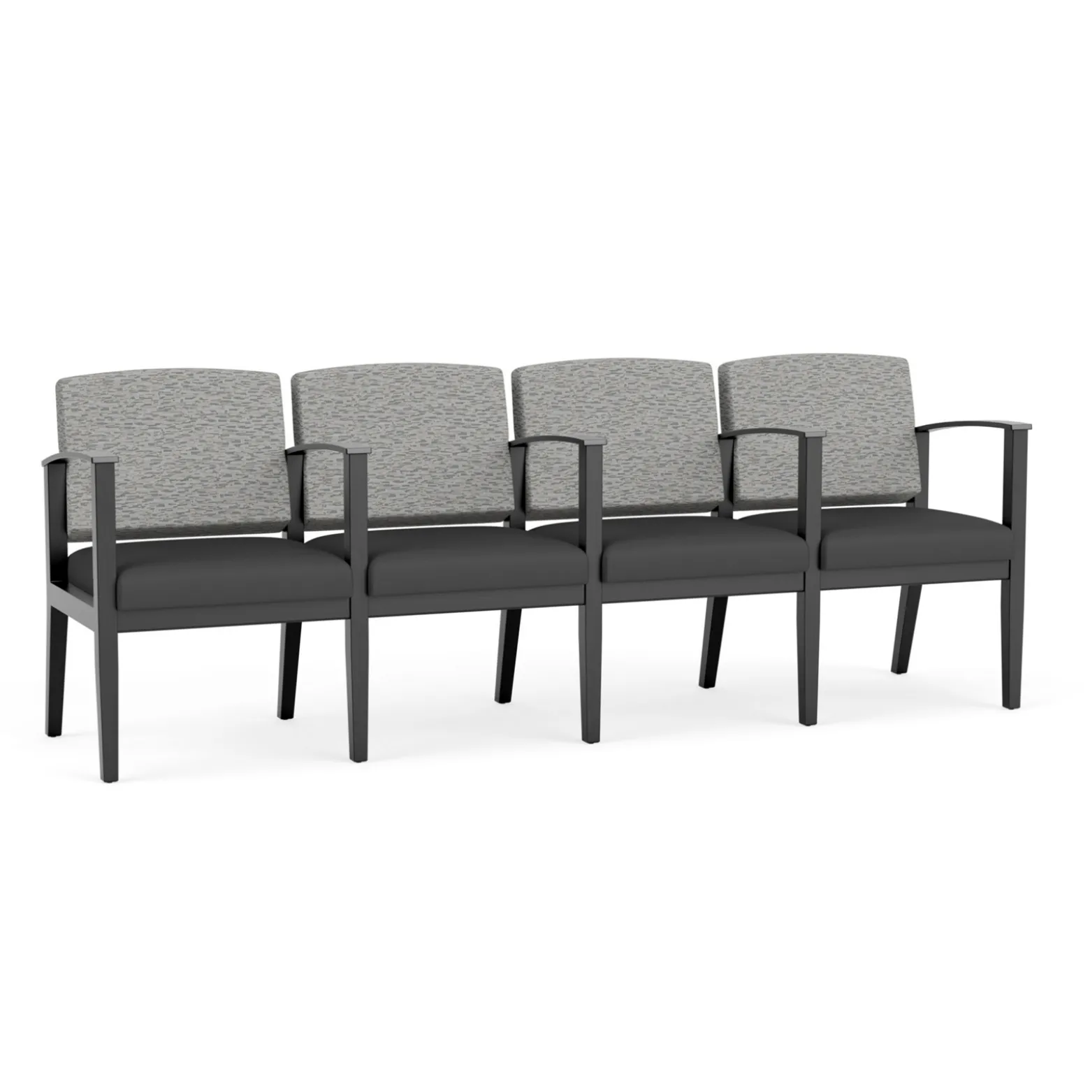 Mason Street Wood 4 Seat Sofa with Center Arms in Standard Upholstery