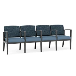 Mason Street Wood 4 Seat Sofa with Center Arms in Standard Upholstery