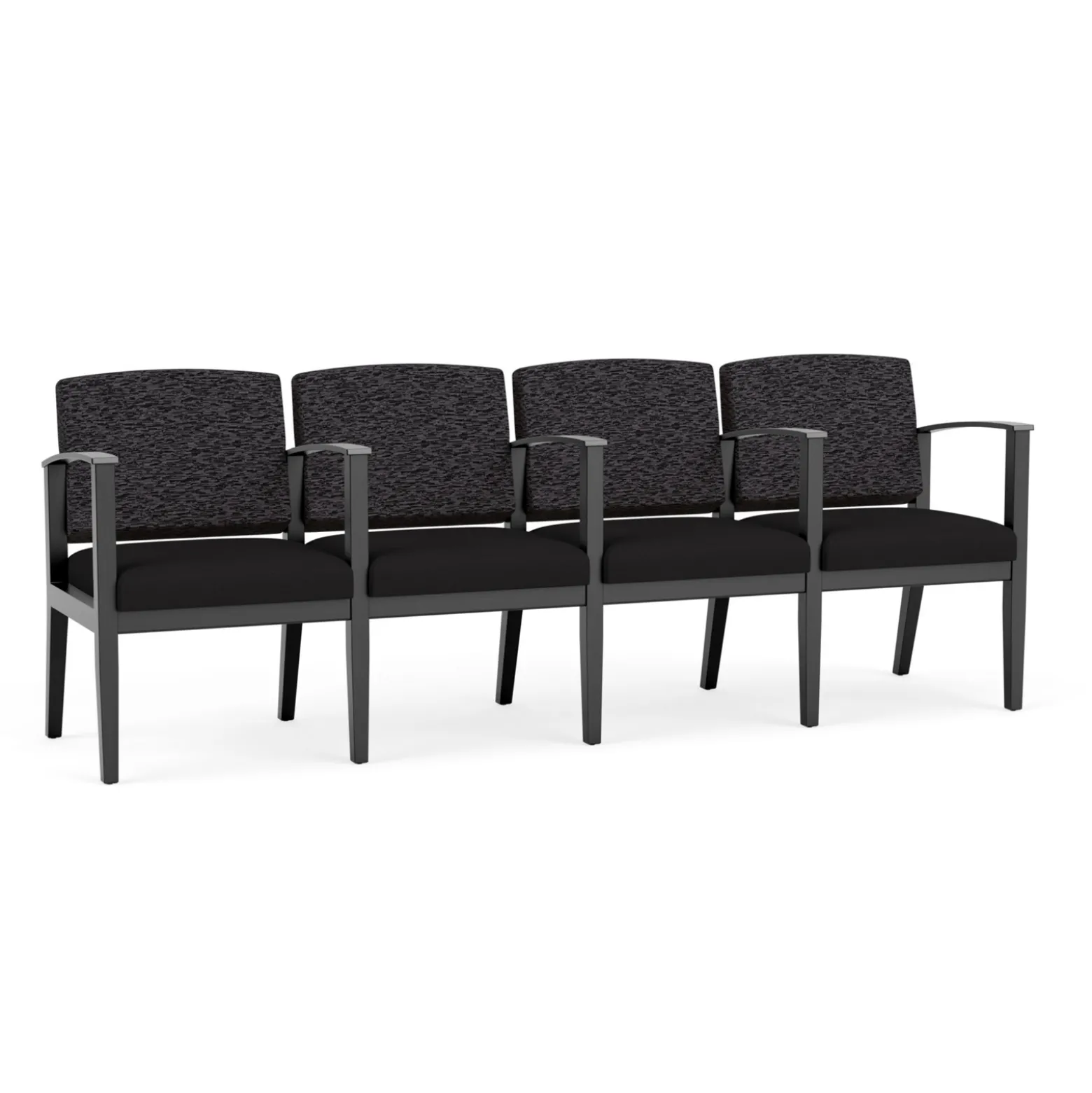 Mason Street Wood 4 Seat Sofa with Center Arms in Standard Upholstery