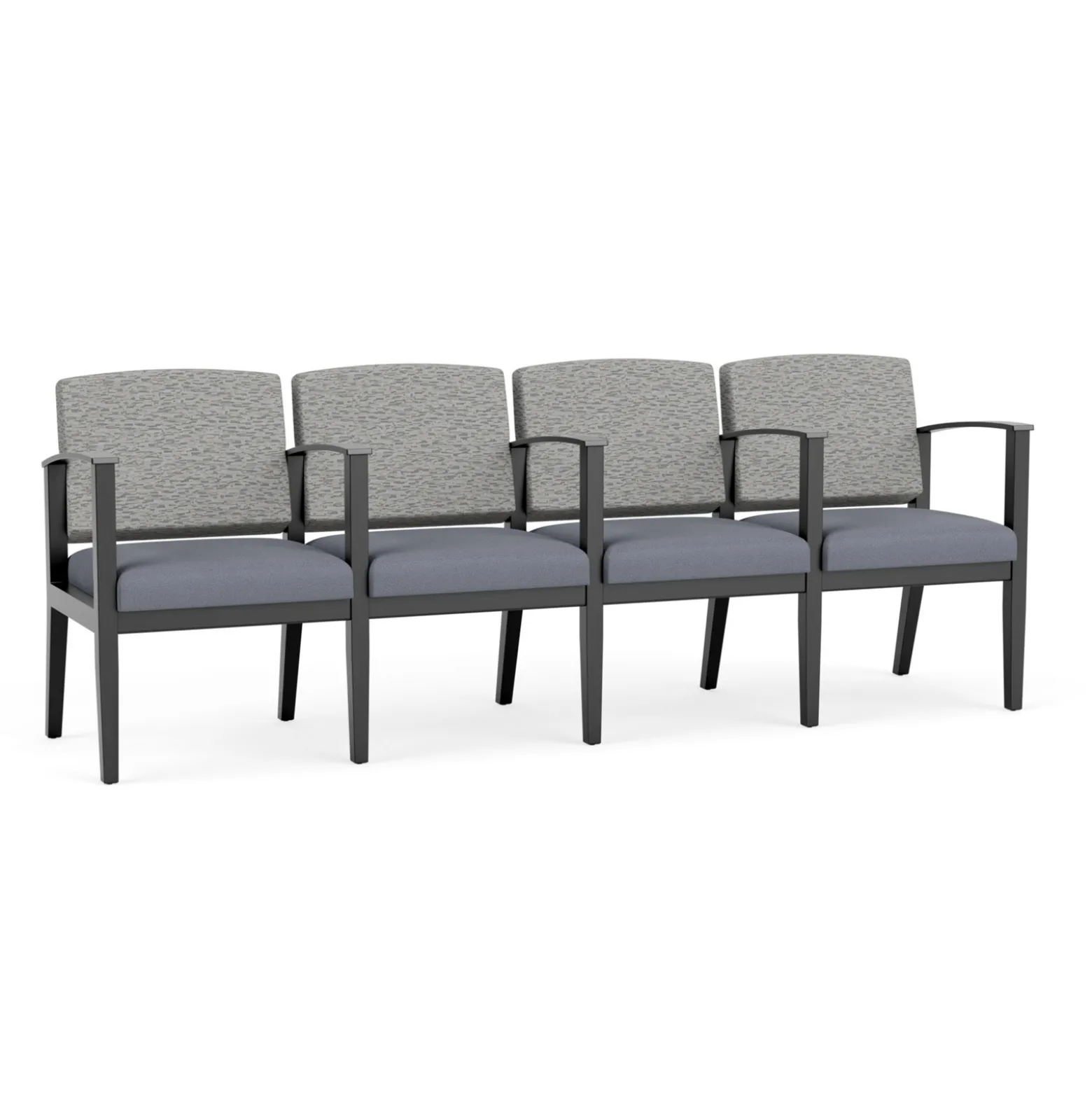 Mason Street Wood 4 Seat Sofa with Center Arms in Standard Upholstery