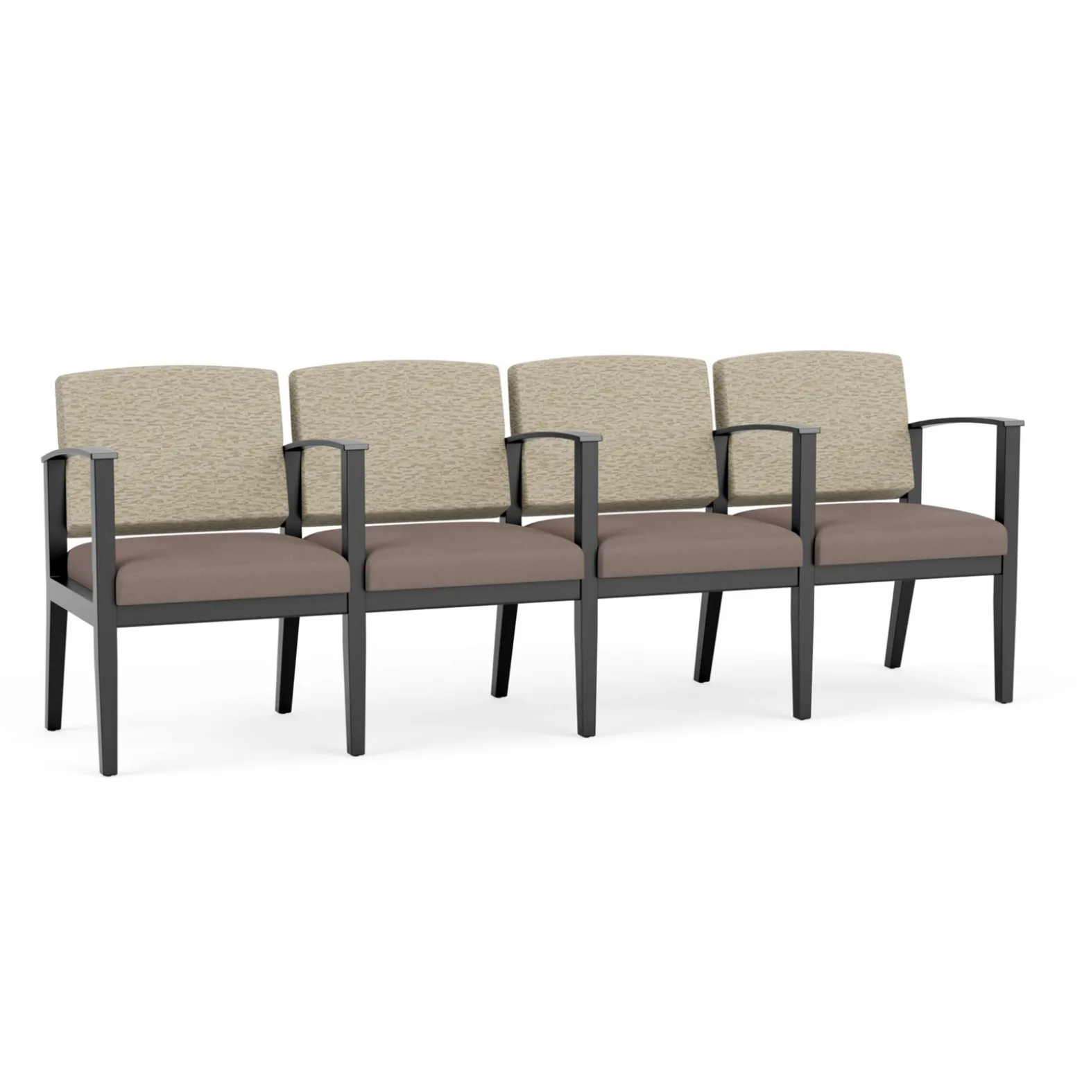 Mason Street Wood 4 Seat Sofa with Center Arms in Standard Upholstery