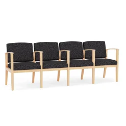 Mason Street Wood 4 Seat Sofa with Center Arms in Standard Upholstery