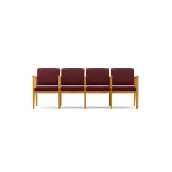 Mason Street Wood 4 Seat Sofa with Center Arms in Standard Upholstery