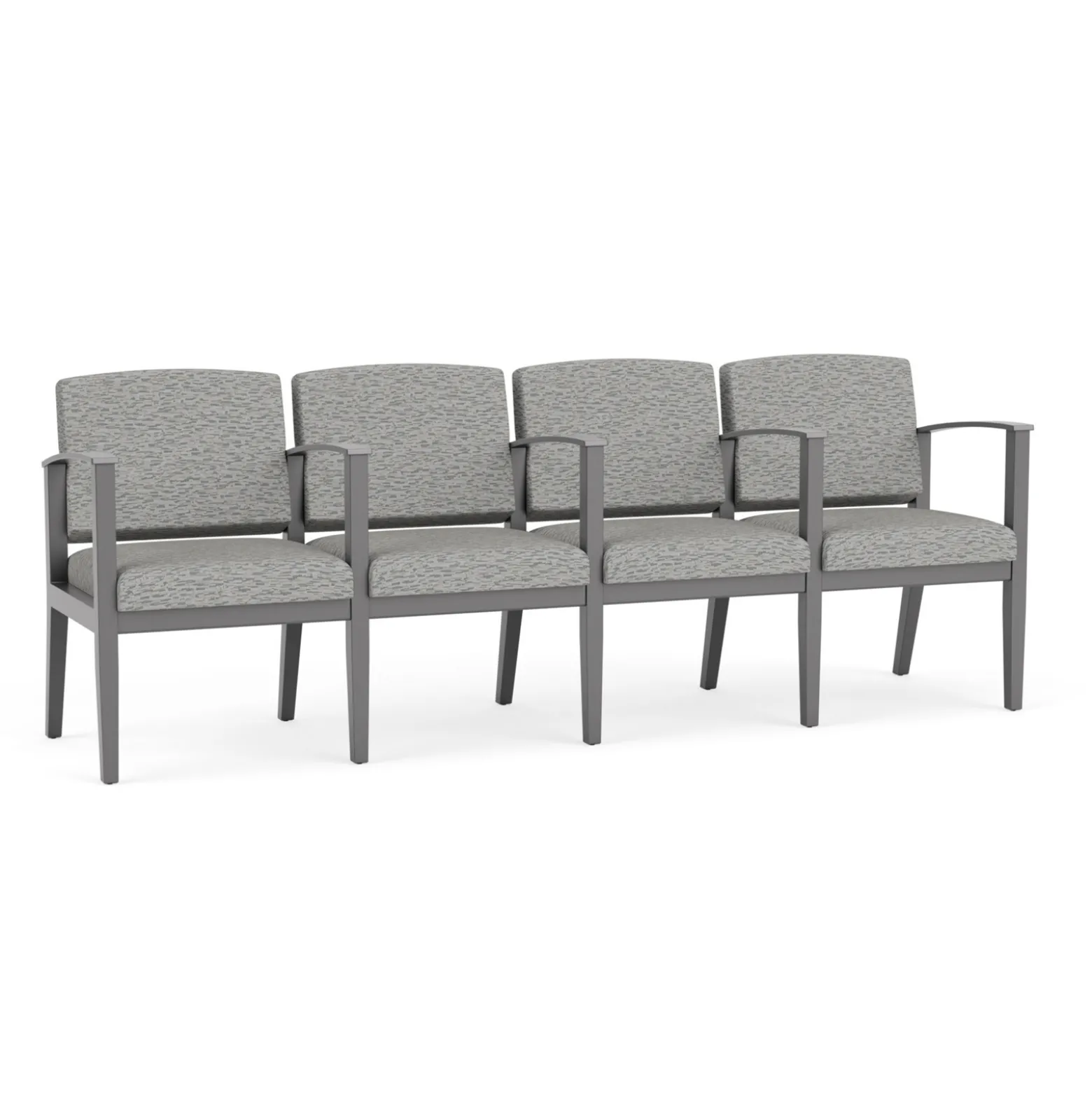 Mason Street Wood 4 Seat Sofa with Center Arms in Standard Upholstery