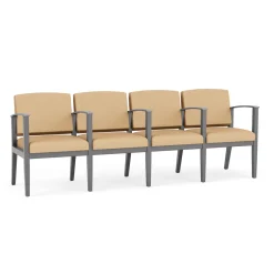 Mason Street Wood 4 Seat Sofa with Center Arms in Standard Upholstery