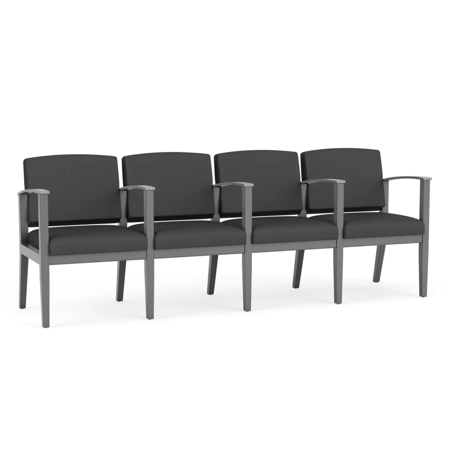 Mason Street Wood 4 Seat Sofa with Center Arms in Standard Upholstery