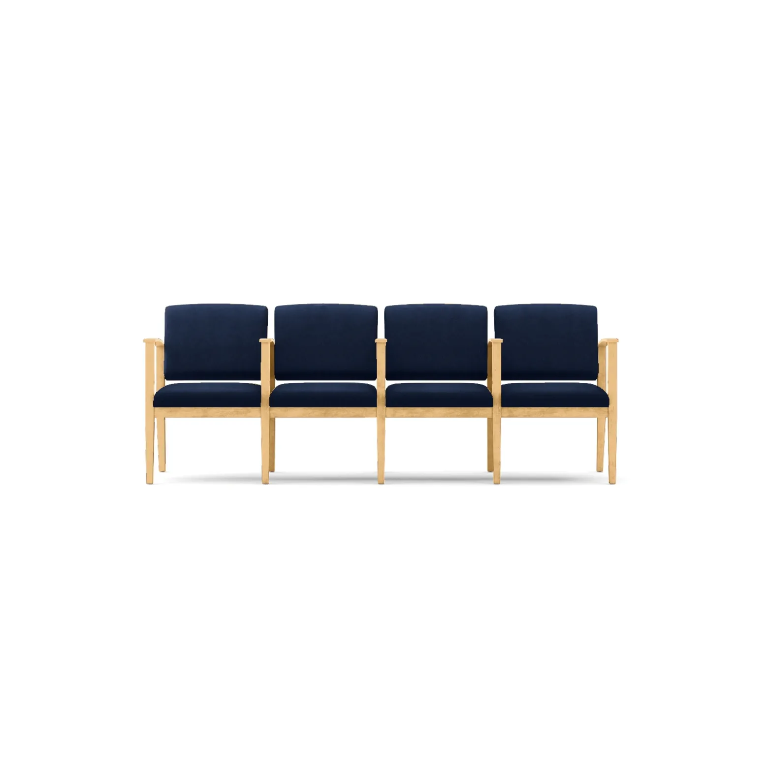 Mason Street Wood 4 Seat Sofa with Center Arms in Standard Upholstery