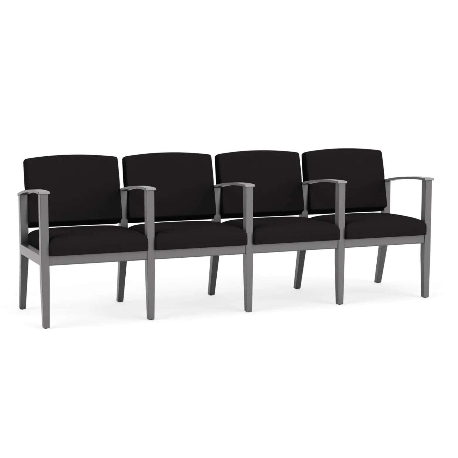 Mason Street Wood 4 Seat Sofa with Center Arms in Standard Upholstery