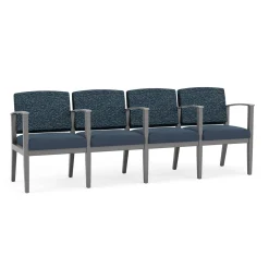 Mason Street Wood 4 Seat Sofa with Center Arms in Standard Upholstery