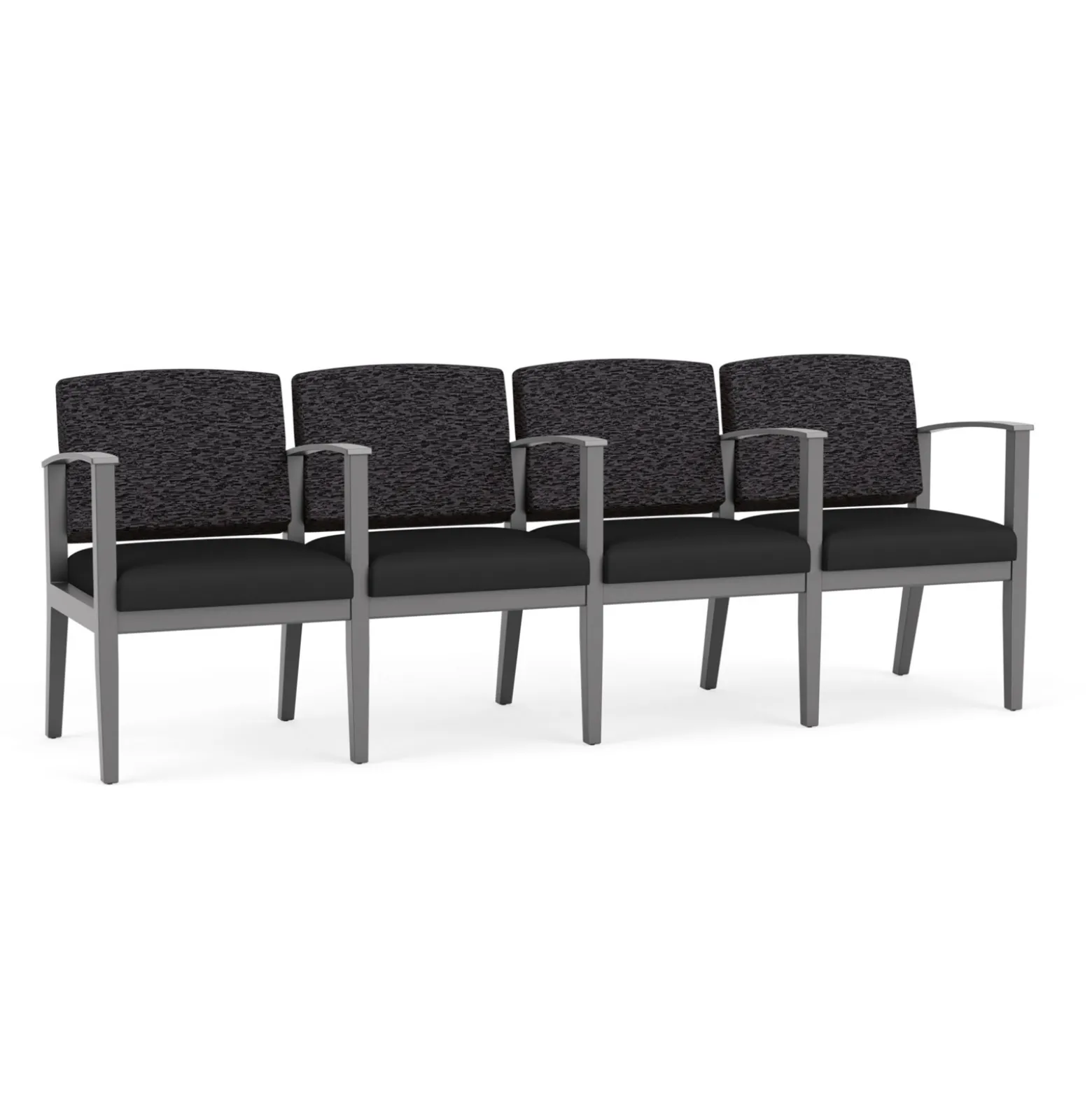 Mason Street Wood 4 Seat Sofa with Center Arms in Standard Upholstery