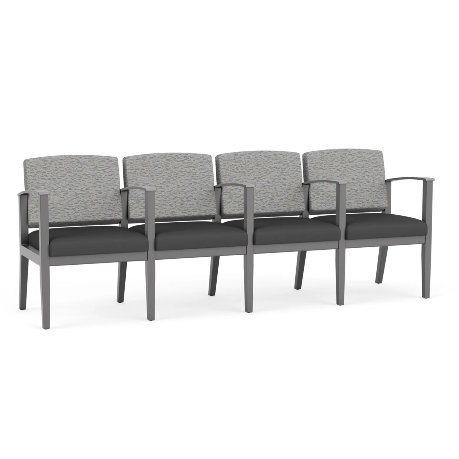 Mason Street Wood 4 Seat Sofa with Center Arms in Standard Upholstery