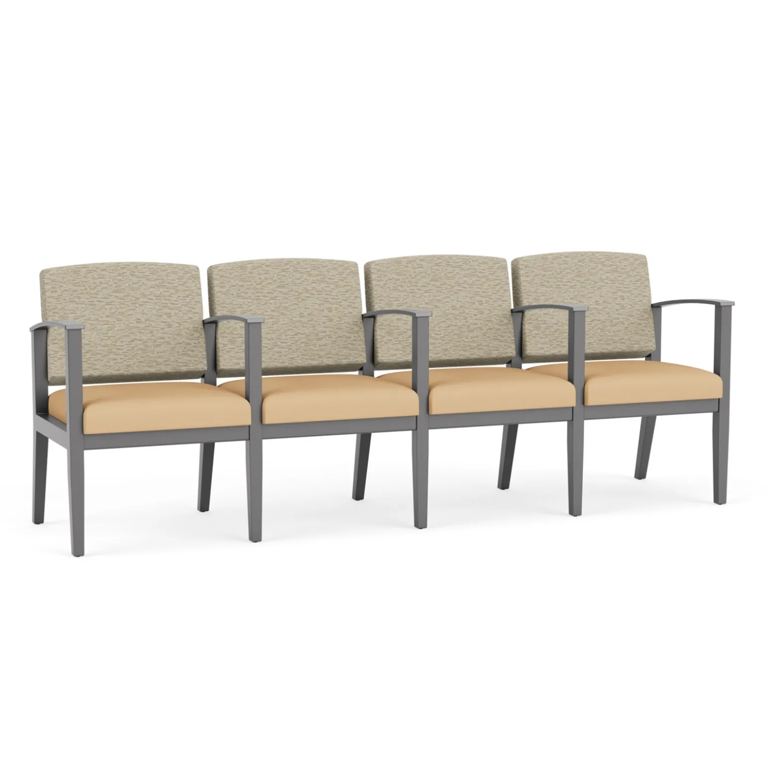 Mason Street Wood 4 Seat Sofa with Center Arms in Standard Upholstery