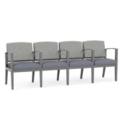 Mason Street Wood 4 Seat Sofa with Center Arms in Standard Upholstery