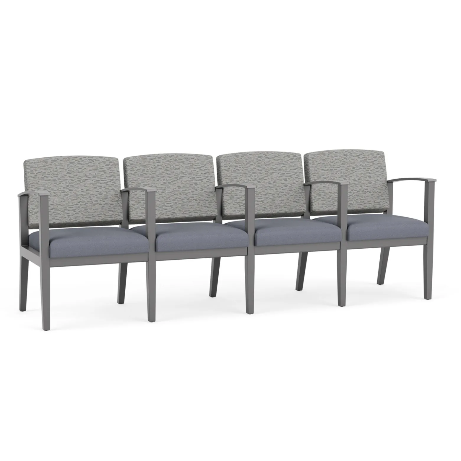 Mason Street Wood 4 Seat Sofa with Center Arms in Standard Upholstery