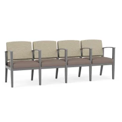Mason Street Wood 4 Seat Sofa with Center Arms in Standard Upholstery