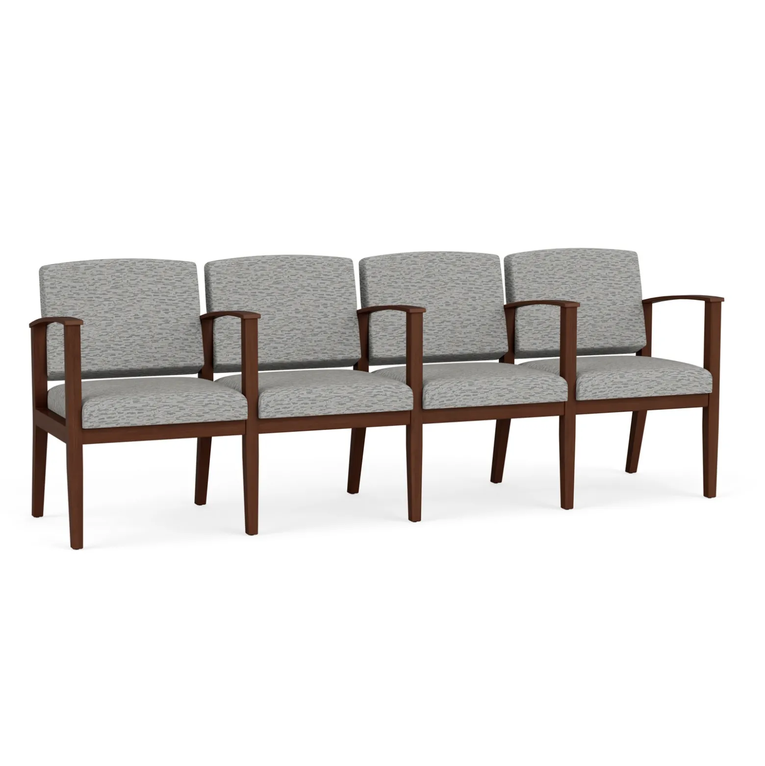 Mason Street Wood 4 Seat Sofa with Center Arms in Standard Upholstery