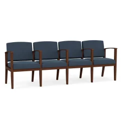 Mason Street Wood 4 Seat Sofa with Center Arms in Standard Upholstery