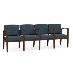 Mason Street Wood 4 Seat Sofa with Center Arms in Standard Upholstery