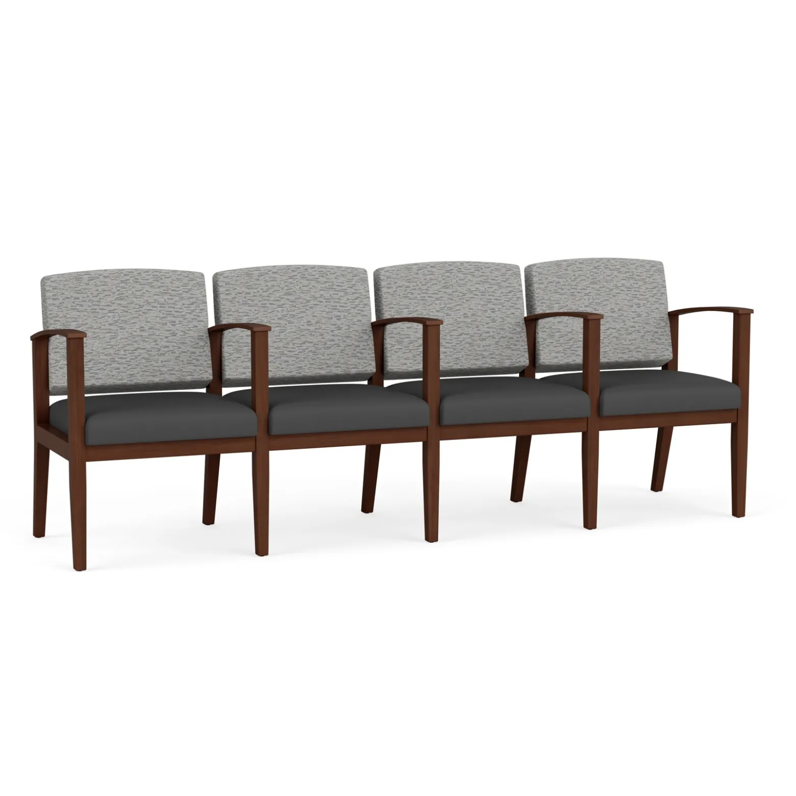 Mason Street Wood 4 Seat Sofa with Center Arms in Standard Upholstery