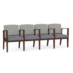 Mason Street Wood 4 Seat Sofa with Center Arms in Standard Upholstery