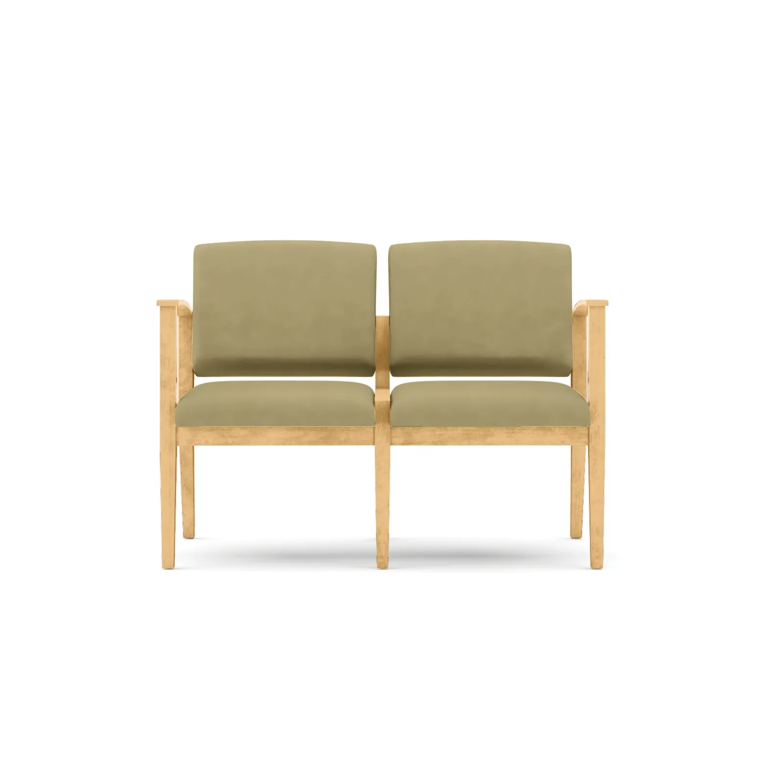 Mason Street Wood 2 Seat Sofa in Premium Upholstery