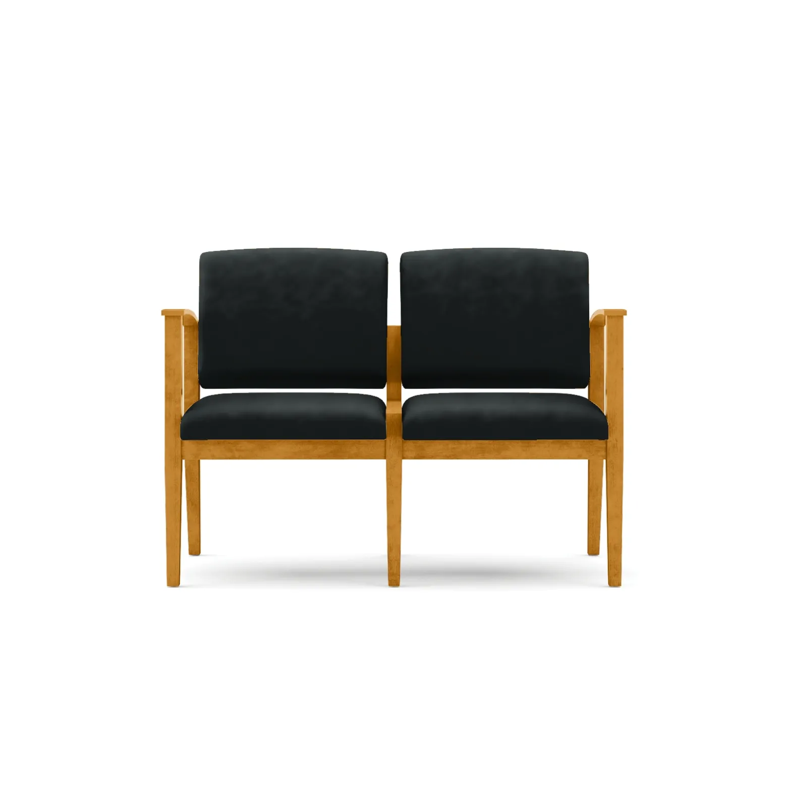Mason Street Wood 2 Seat Sofa in Premium Upholstery