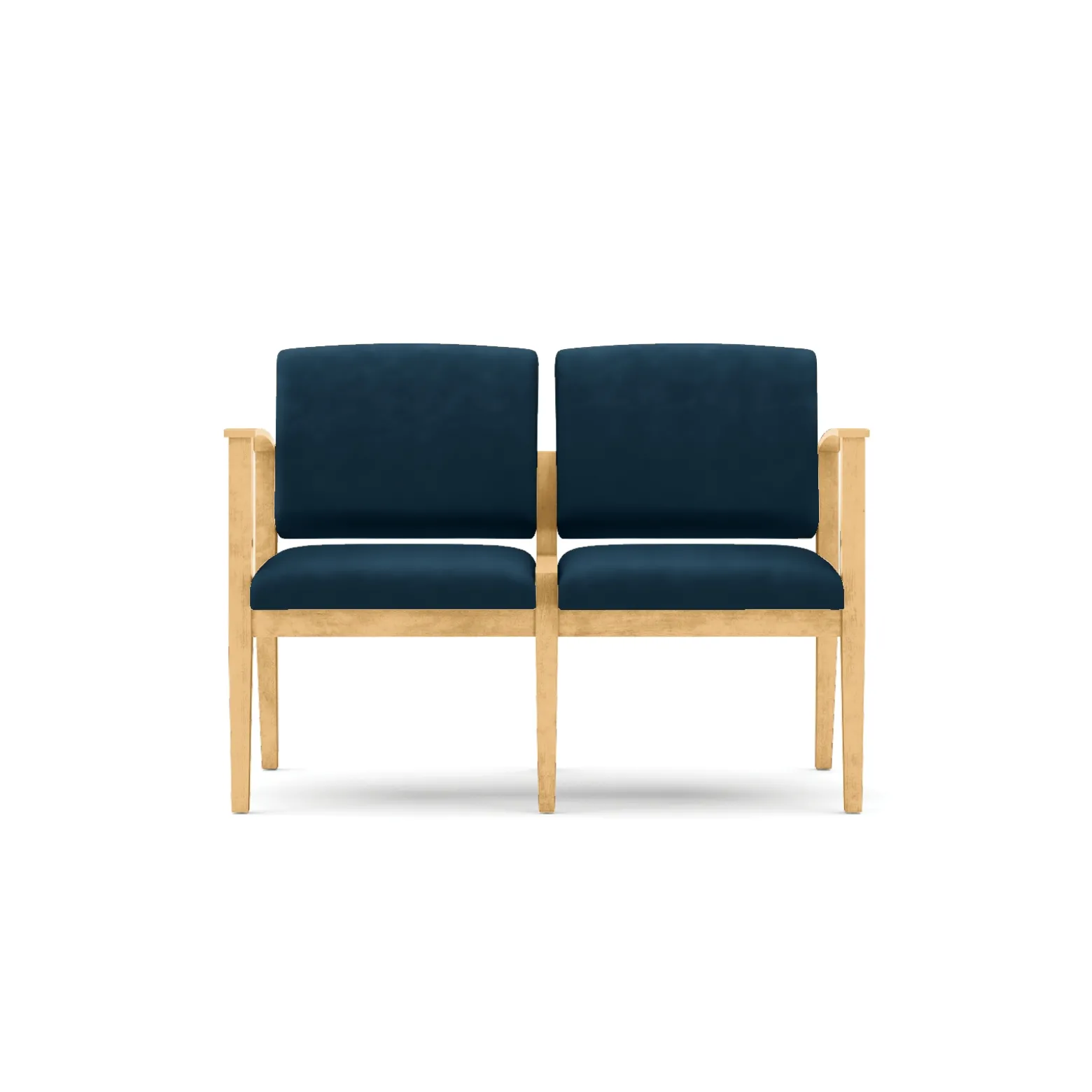 Mason Street Wood 2 Seat Sofa in Premium Upholstery
