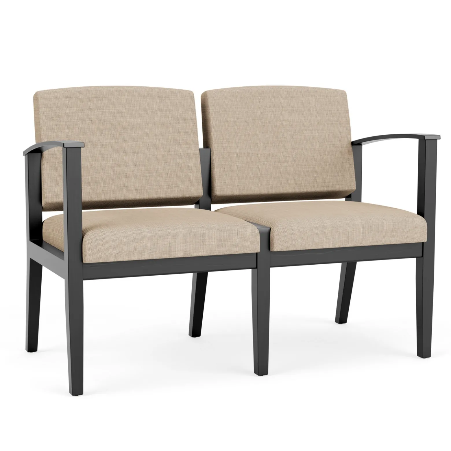 Mason Street Wood 2 Seat Sofa in Premium Upholstery
