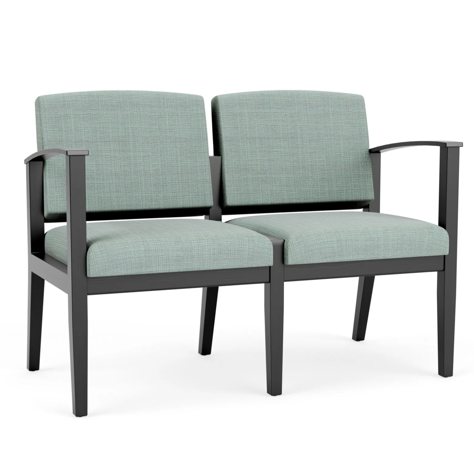 Mason Street Wood 2 Seat Sofa in Premium Upholstery