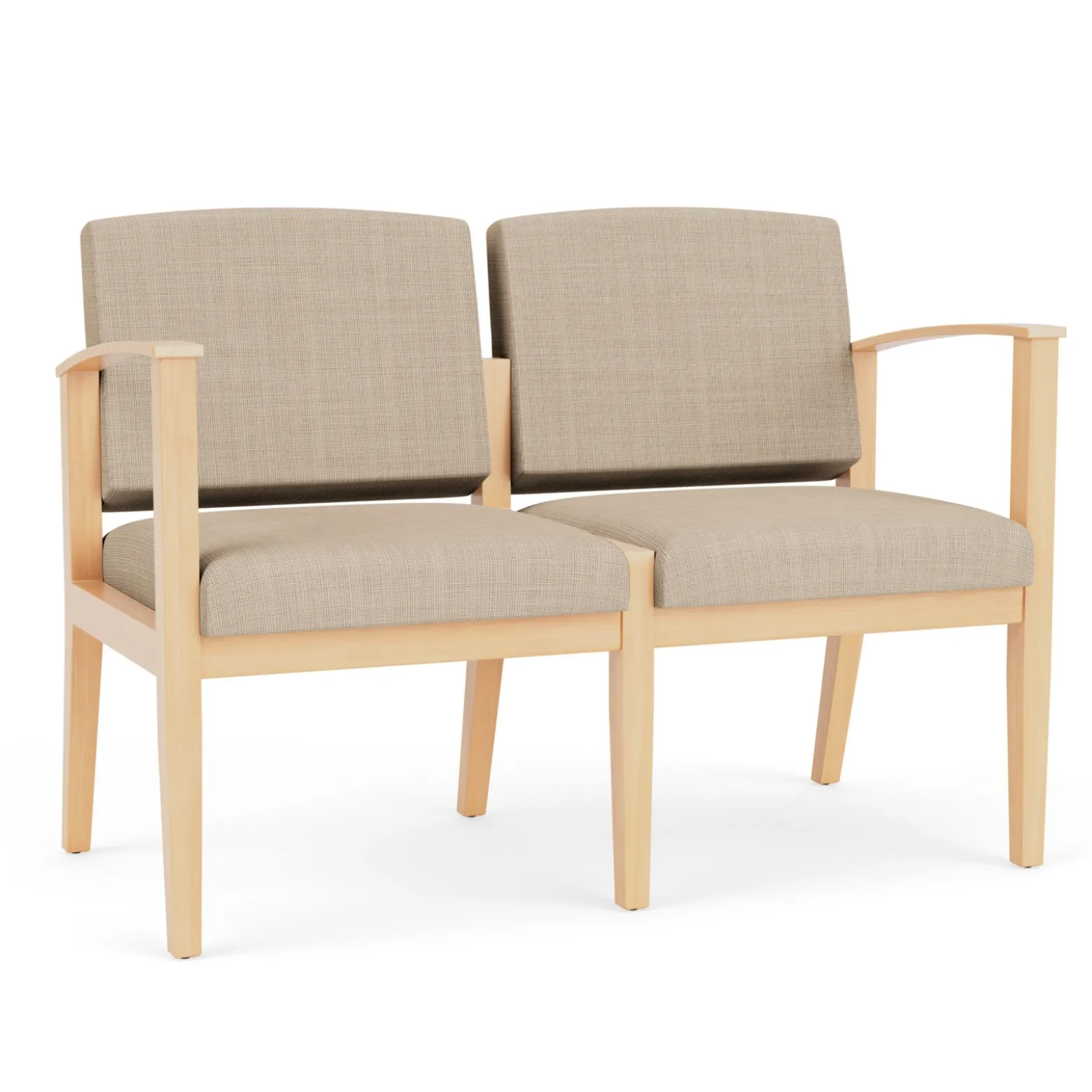 Mason Street Wood 2 Seat Sofa in Premium Upholstery