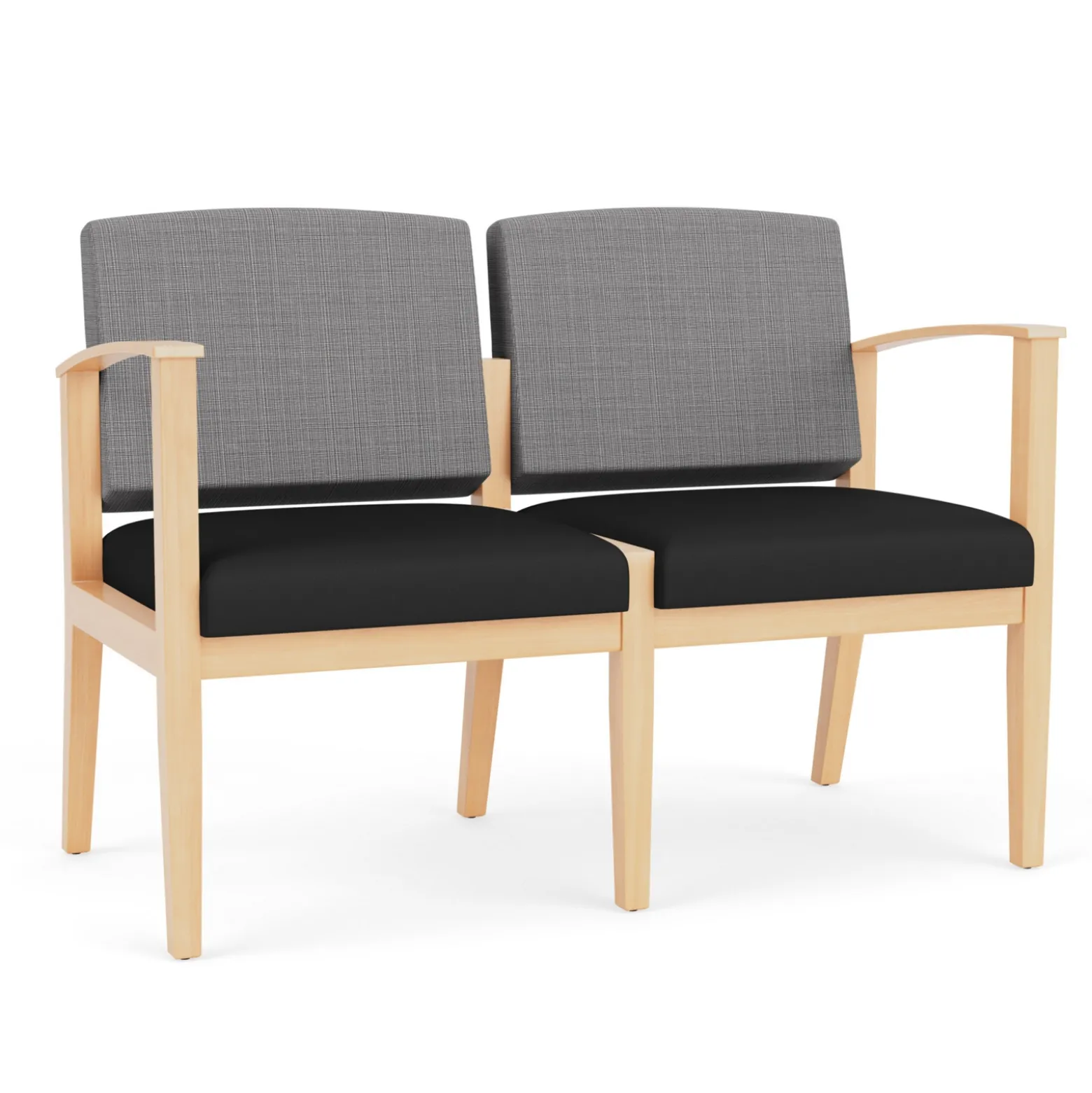 Mason Street Wood 2 Seat Sofa in Premium Upholstery