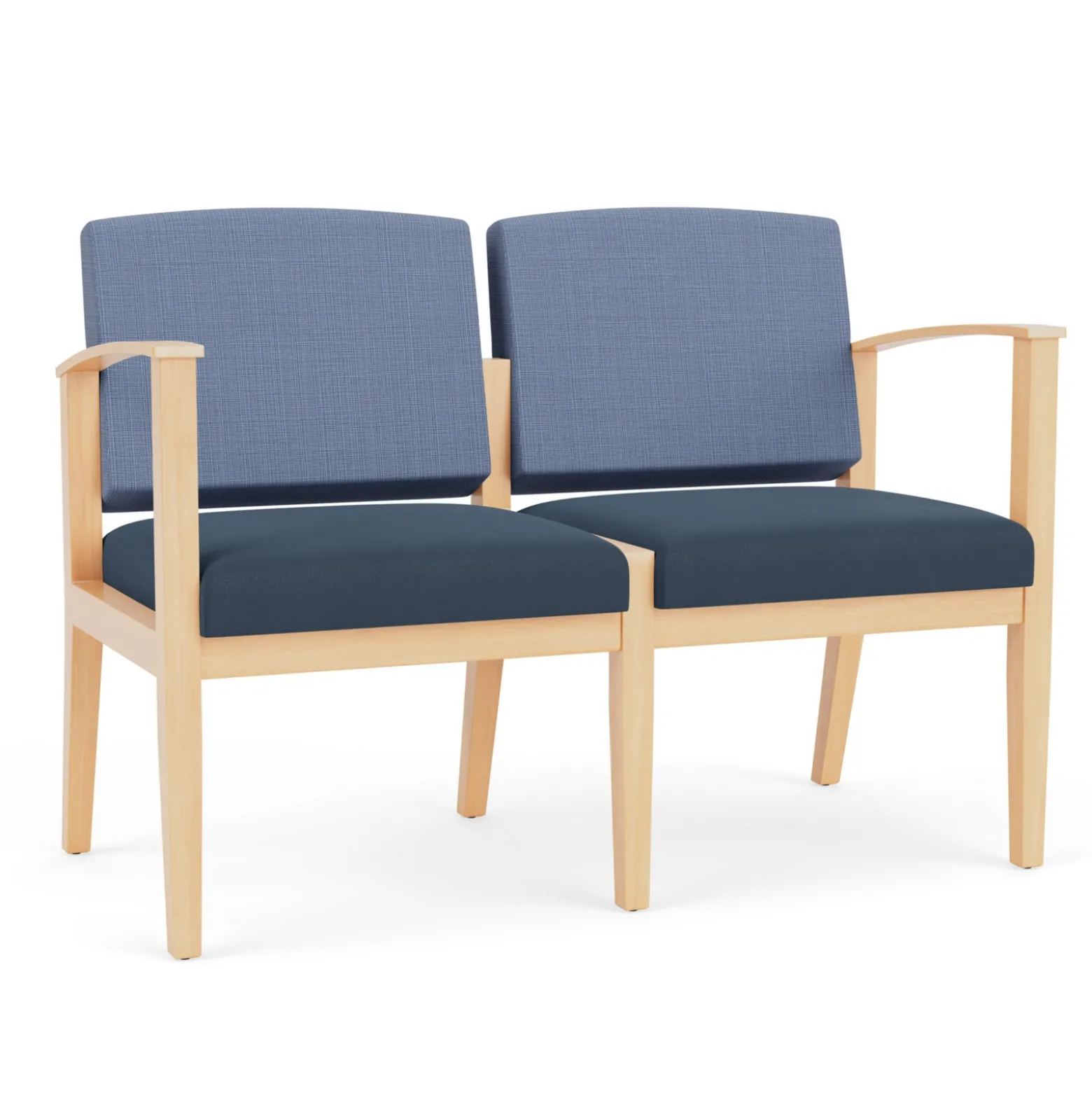 Mason Street Wood 2 Seat Sofa in Premium Upholstery