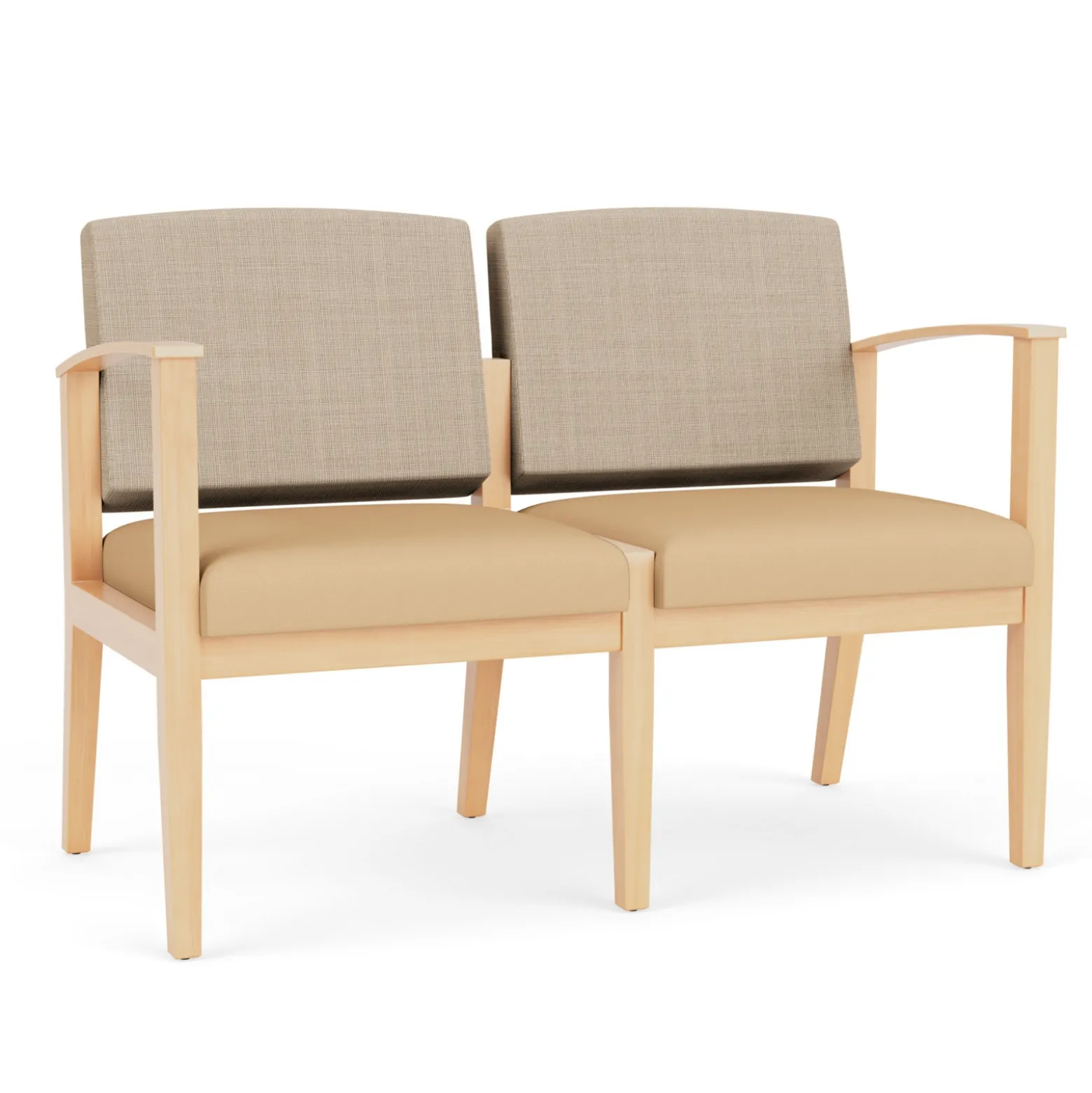 Mason Street Wood 2 Seat Sofa in Premium Upholstery