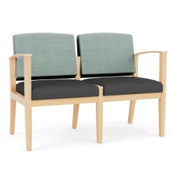 Mason Street Wood 2 Seat Sofa in Premium Upholstery