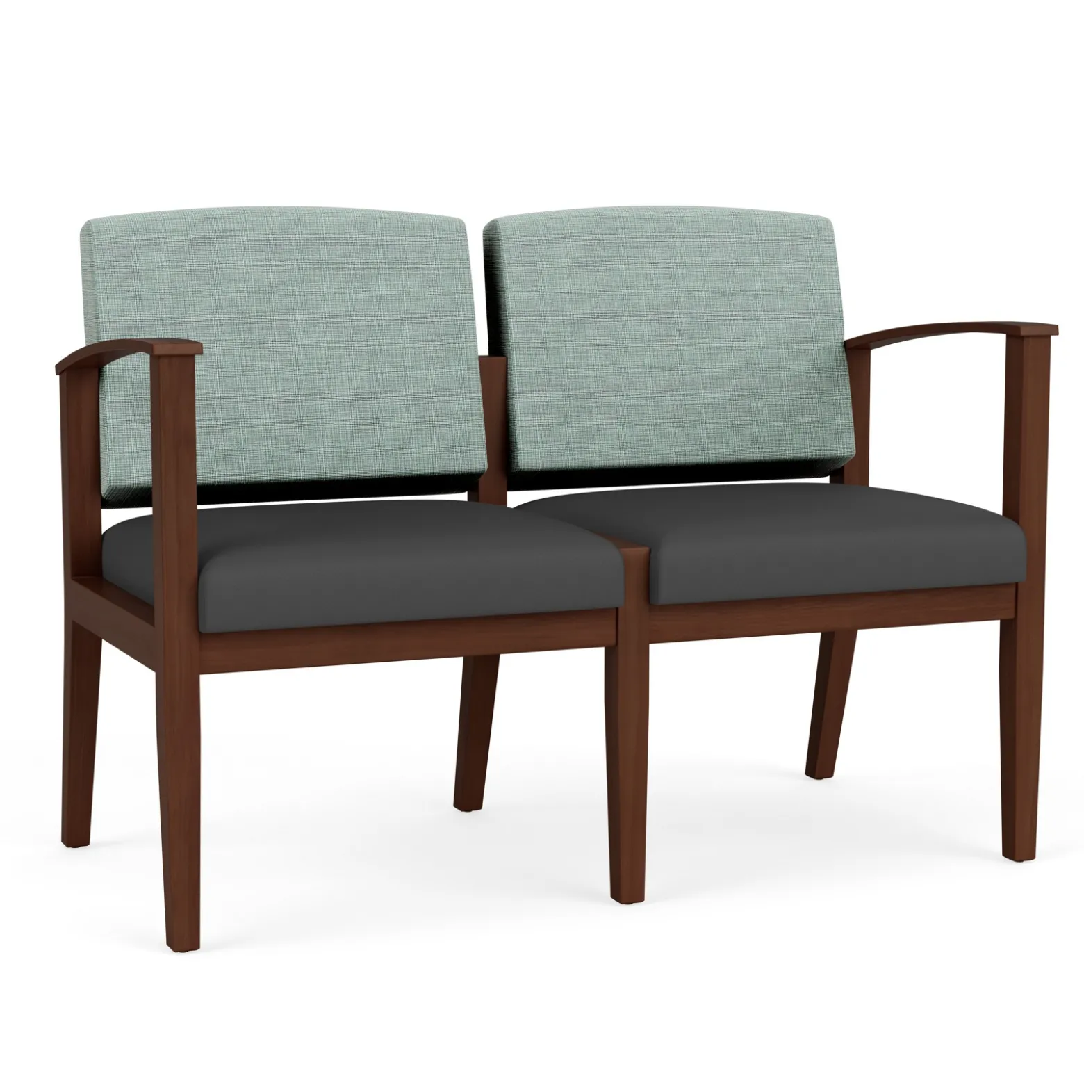 Mason Street Wood 2 Seat Sofa in Premium Upholstery