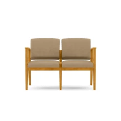 Mason Street Wood 2 Seat Sofa in Premium Upholstery