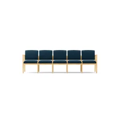 Mason Street Wood 5 Seat Sofa in Premium Upholstery
