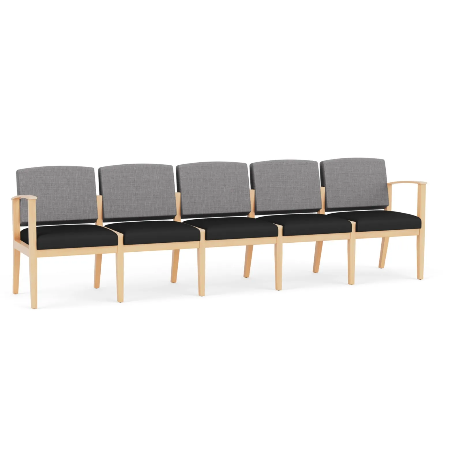 Mason Street Wood 5 Seat Sofa in Premium Upholstery