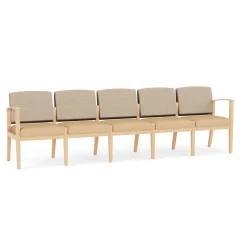 Mason Street Wood 5 Seat Sofa in Premium Upholstery