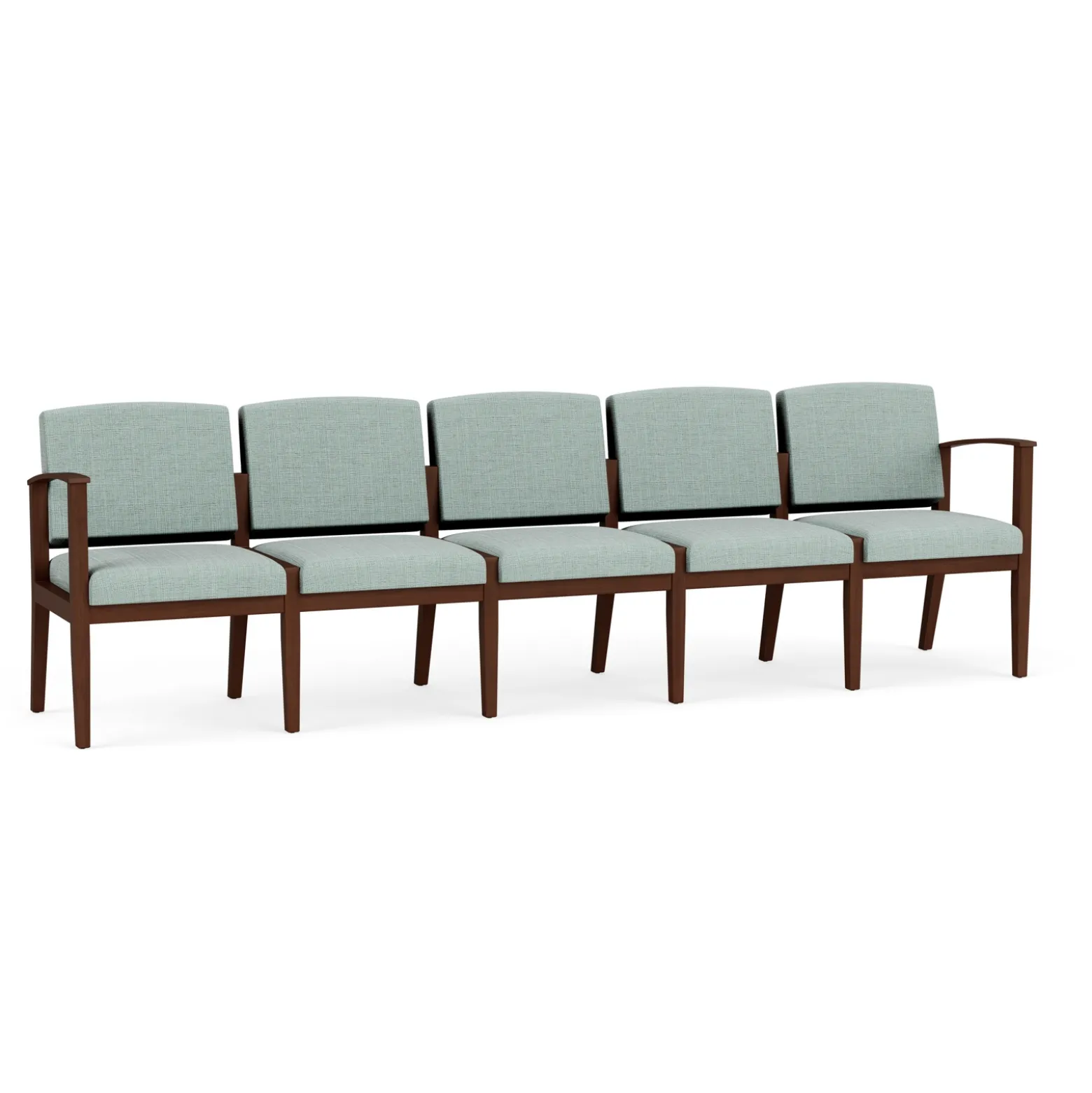 Mason Street Wood 5 Seat Sofa in Premium Upholstery