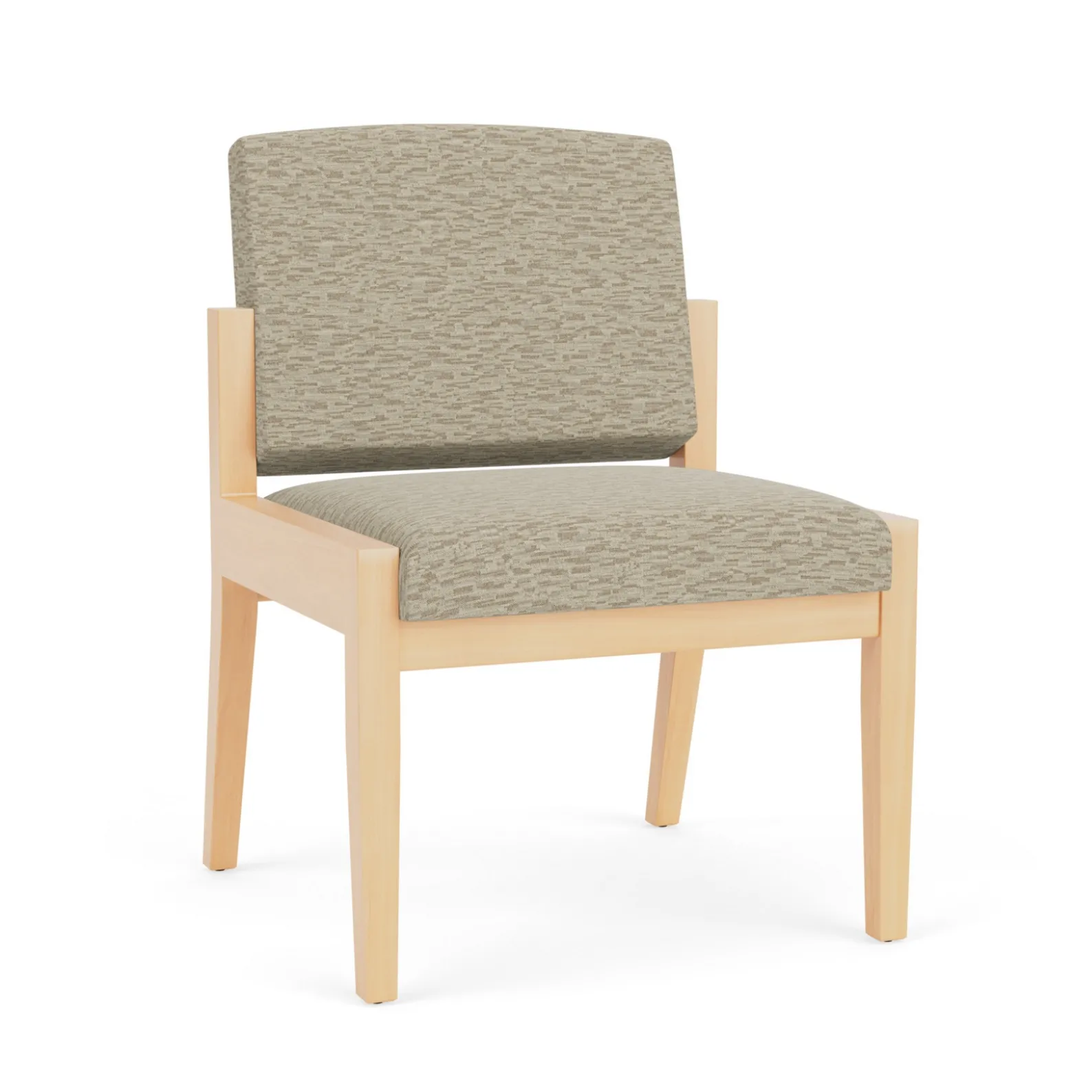 Mason Street Wood Armless Guest Chair in Standard Upholstery